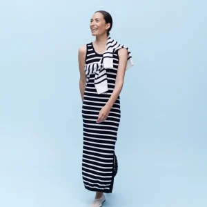 Woll-Mischung Kleid in Navy