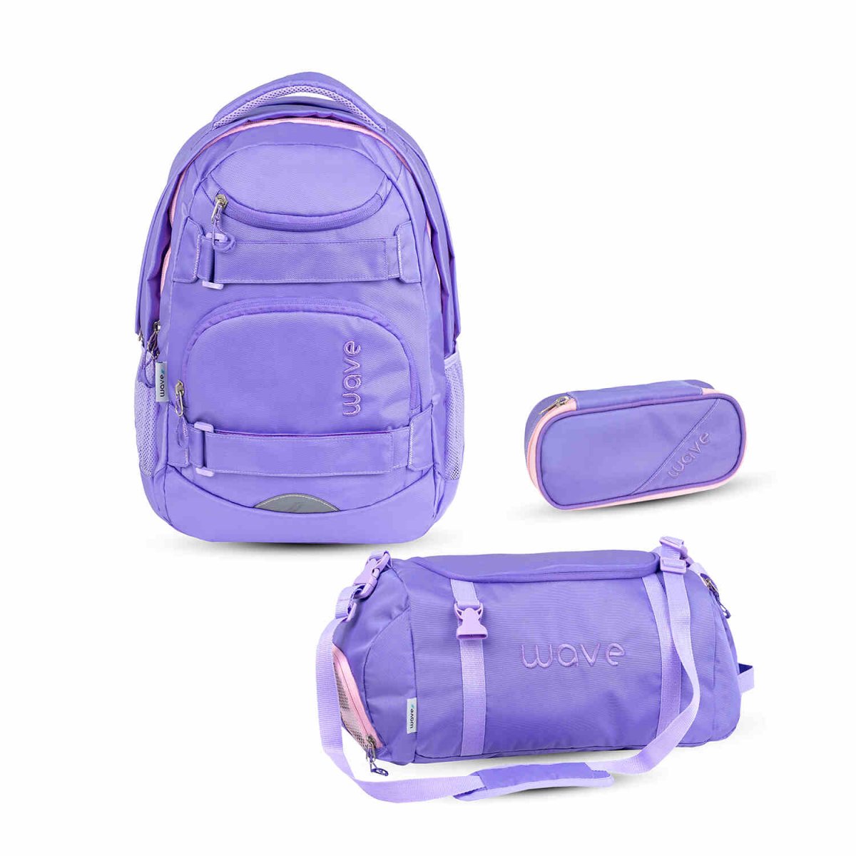 Wave Infinity Move Ultra Violet Schulrucksack Set 3 tlg.