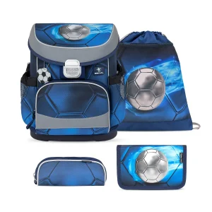 Ergonomisches Schulranzen-Set für Jungen – Belmil Mini-Fit Football 4 (4-tlg.)