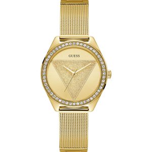 GUESS DAMENUHR TRI GLITZ Gold Strass – W1142L2
