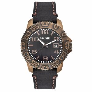 s. Oliver Armbanduhr Analog Quarz Leder SO-15155-LQR